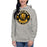 Woman wearing Hastings High School Bears Carbon Grey Premium Unisex Hoodie 215