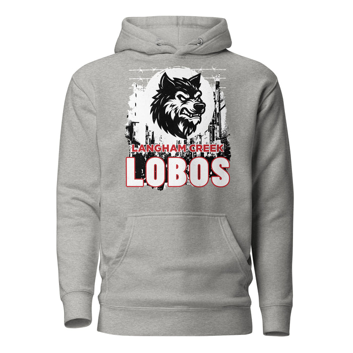 Langham Creek High School Lobos Carbon Grey Premium Unisex Hoodie 202