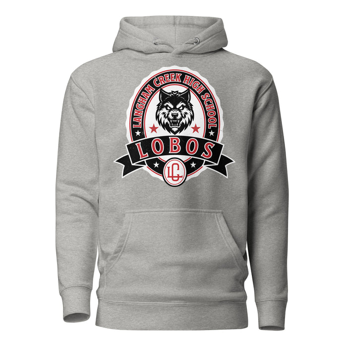 Langham Creek High School Lobos Carbon Grey Premium Unisex Hoodie 212