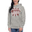 Woman wearing Lewisville High School Farmers Grey Premium Unisex Hoodie 210