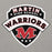 Close-up view of Martin High School Warriors Grey Premium Unisex Hoodie 221