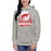 Woman wearing Odessa High School Bronchos Grey Premium Unisex Hoodie 202