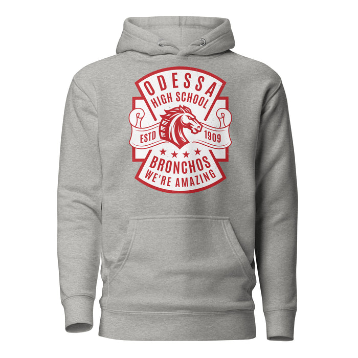 Odessa High School Bronchos Grey Premium Unisex Hoodie 207