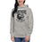 Woman wearing Permian High School Panthers Grey Premium Unisex Hoodie 213