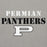 Close-up view of Permian High School Panthers Grey Premium Unisex Hoodie 221