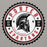 Close-up view of Porter High School Spartans Grey Premium Unisex T-shirt 203