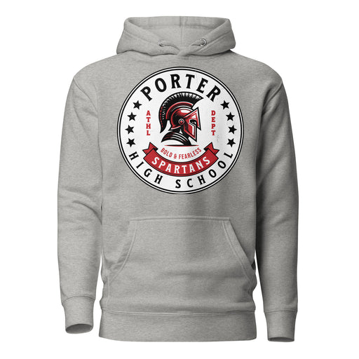 Porter High School Spartans Grey Premium Unisex T-shirt 215