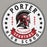 Close-up view of Porter High School Spartans Grey Premium Unisex T-shirt 215