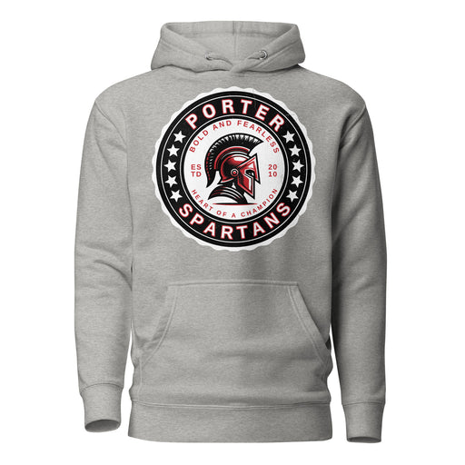 Porter High School Spartans Grey Premium Unisex T-shirt 216