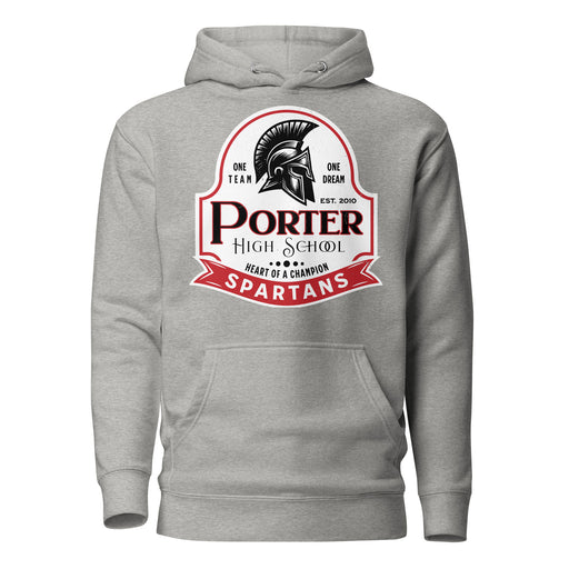 Porter High School Spartans Grey Premium Unisex T-shirt 219