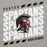 Close-up view of Porter High School Spartans Grey Premium Unisex T-shirt 223