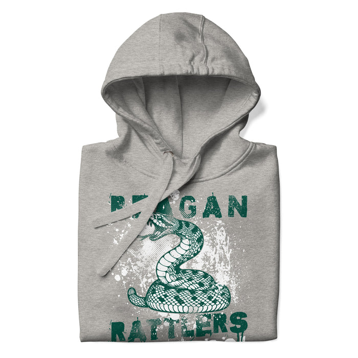 Neatly folded Reagan High School Rattlers Premium Carbon Grey Hoodie 205