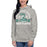 Woman wearing Reagan High School Rattlers Premium Carbon Grey Hoodie 208