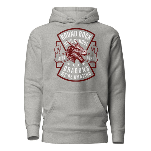 Round Rock High School Dragons Grey Premium Unisex Hoodie 207