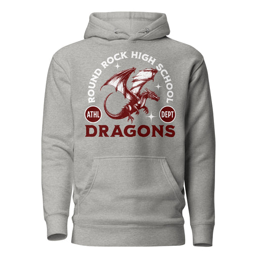 Round Rock High School Dragons Grey Premium Unisex Hoodie 208