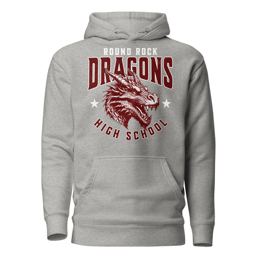 Round Rock High School Dragons Grey Premium Unisex Hoodie 213