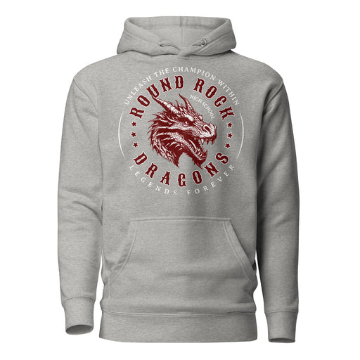 Round Rock High School Dragons Grey Premium Unisex Hoodie 214