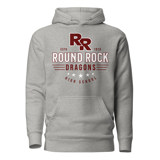 Round Rock High School Dragons Grey Premium Unisex Hoodie 217