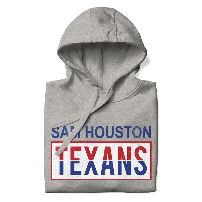 Neatly folded Sam Houston High School Texans Grey Premium Unisex Hoodie 031