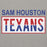 Close-up view of Sam Houston High School Texans Grey Premium Unisex Hoodie 031