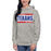 Woman wearing Sam Houston High School Texans Grey Premium Unisex Hoodie 098