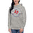 Woman wearing Sam Houston High School Texans Grey Premium Unisex Hoodie 201