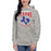 Woman wearing Sam Houston High School Texans Grey Premium Unisex Hoodie 213