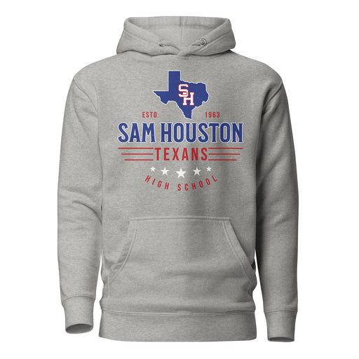 Sam Houston High School Texans Grey Premium Unisex Hoodie 217