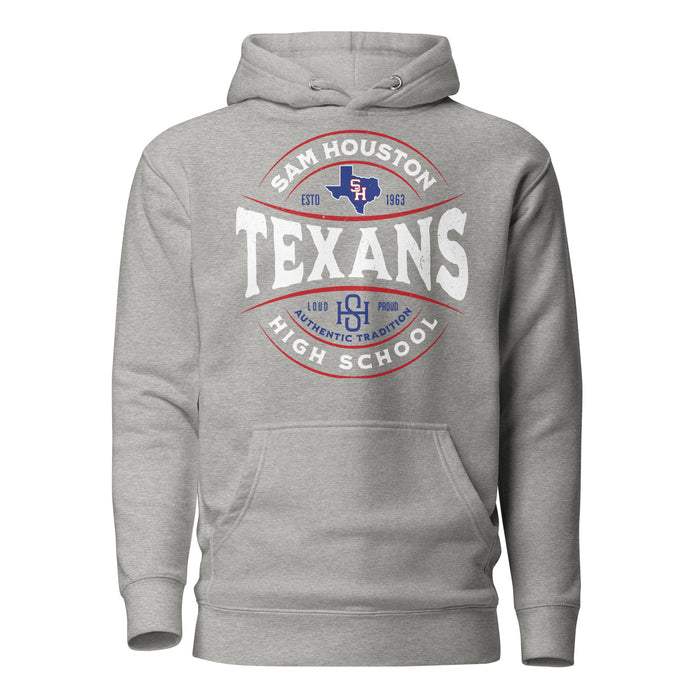 Sam Houston High School Texans Grey Premium Unisex Hoodie 218