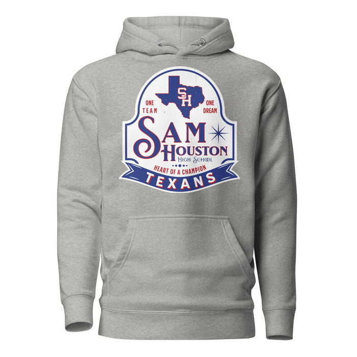 Sam Houston High School Texans Grey Premium Unisex Hoodie 219