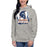 Woman wearing Seven Lakes High School Spartans Grey Premium Unisex Hoodie 202