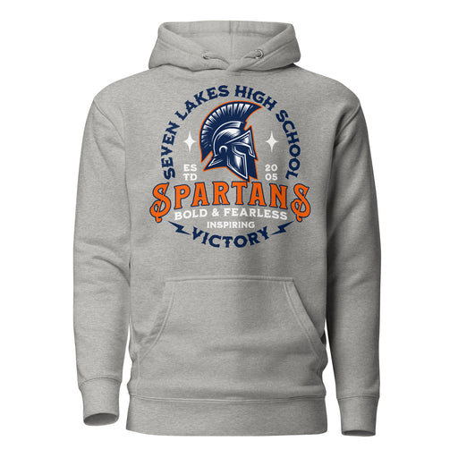 Seven Lakes High School Spartans Grey Premium Unisex Hoodie 206