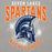 Close-up view of Seven Lakes High School Spartans Grey Premium Unisex Hoodie 213