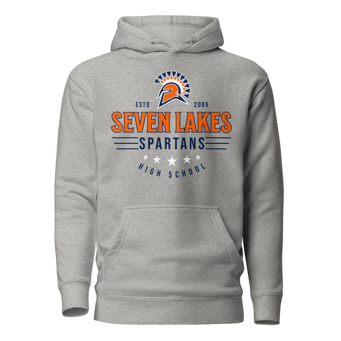 Seven Lakes High School Spartans Grey Premium Unisex Hoodie 217