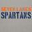 Close-up view of Seven Lakes High School Spartans Grey Premium Unisex Hoodie 017