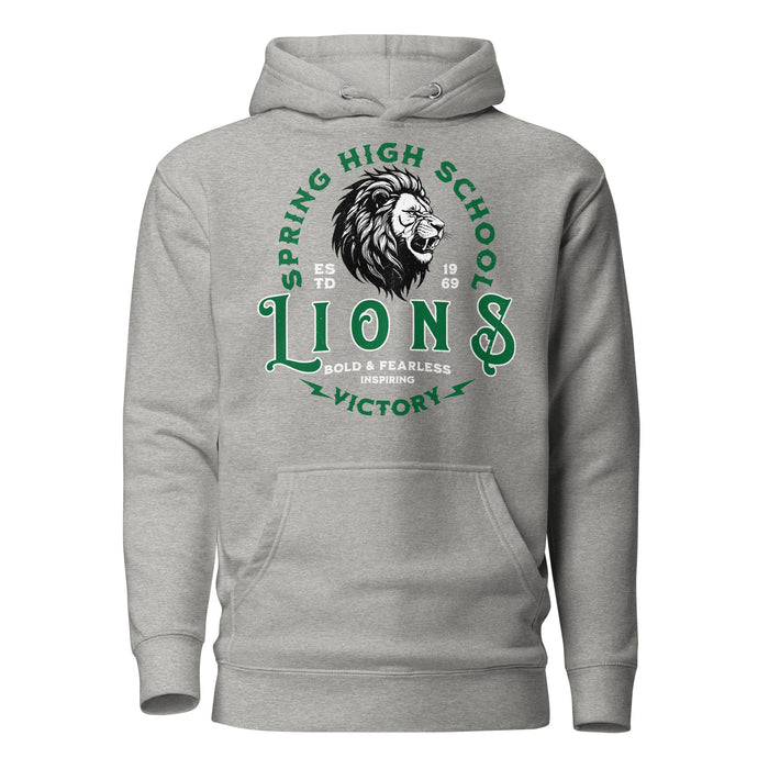 Spring High School Lions Grey Premium Unisex Hoodie 206