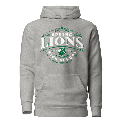 Spring High School Lions Grey Premium Unisex Hoodie 211