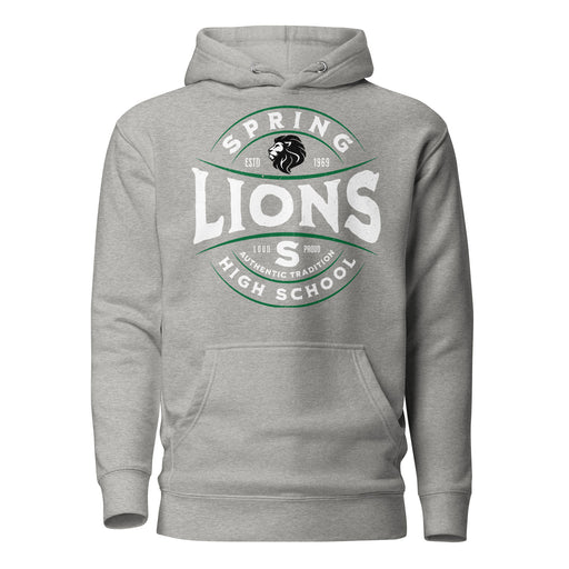 Spring High School Lions Grey Premium Unisex Hoodie 218