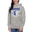 Woman wearing St. Frederick High School Warriors Grey Premium Unisex Hoodie 204