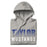 Neatly folded view of Taylor High School Mustangs Grey Premium Unisex Hoodie 024