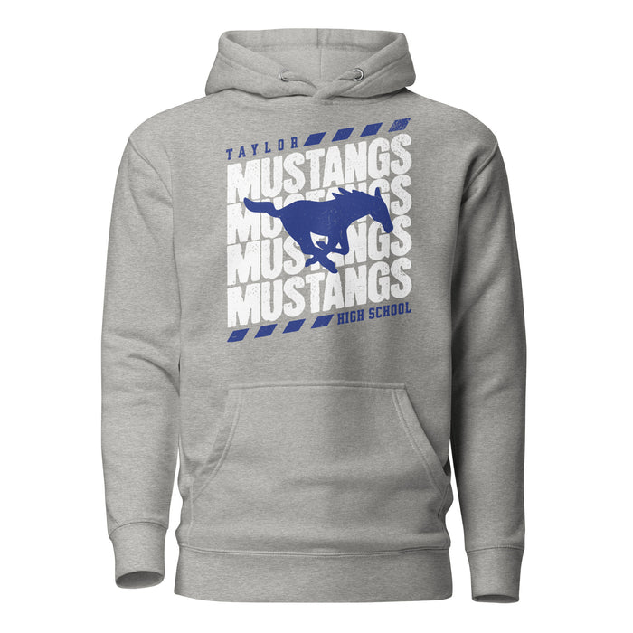 Taylor High School Mustangs Grey Premium Unisex Hoodie 223