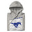 Neatly folded view of Taylor High School Mustangs Grey Premium Unisex Hoodie 223