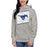 Woman wearing Taylor High School Mustangs Grey Premium Unisex Hoodie 223