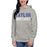 Woman wearing Taylor High School Mustangs Grey Premium Unisex Hoodie 017