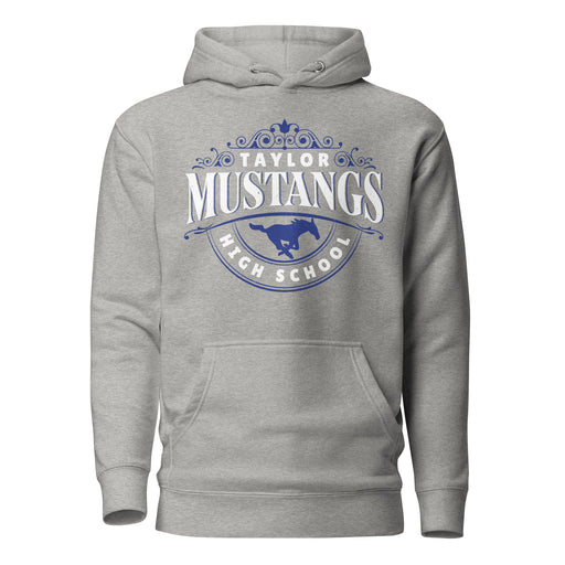 Taylor High School Mustangs Grey Premium Unisex Hoodie 211