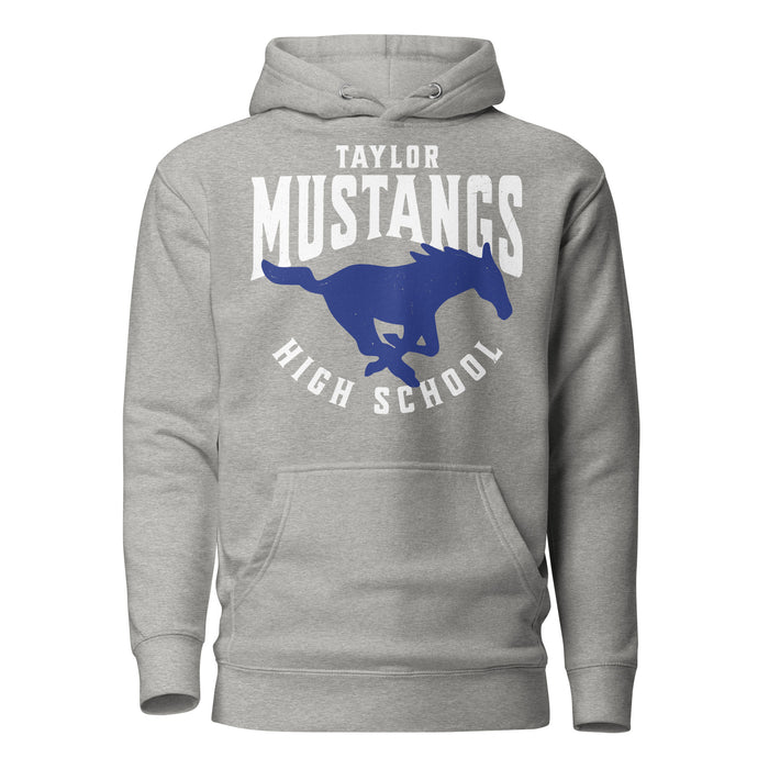 Taylor High School Mustangs Grey Premium Unisex Hoodie 213