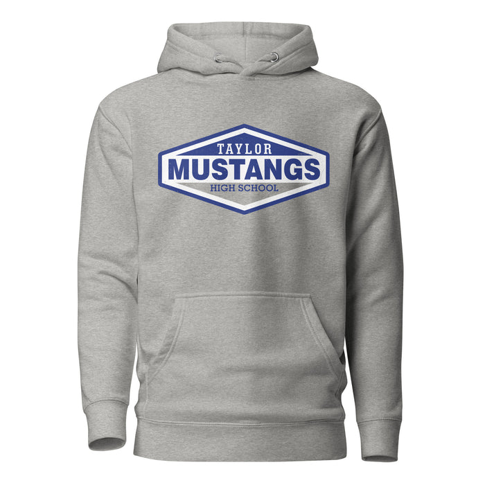 Taylor High School Mustangs Grey Premium Unisex Hoodie 009