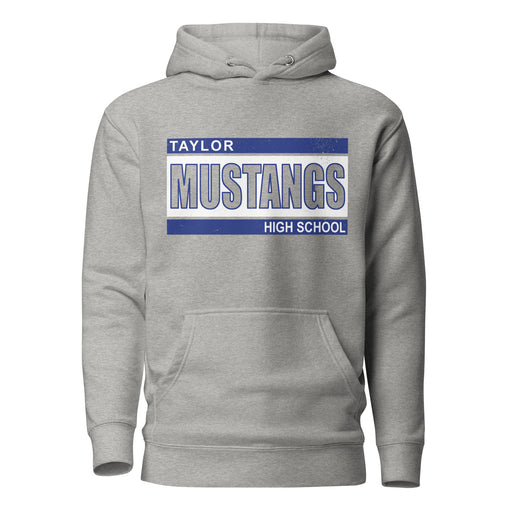 Taylor High School Mustangs Grey Premium Unisex Hoodie 098