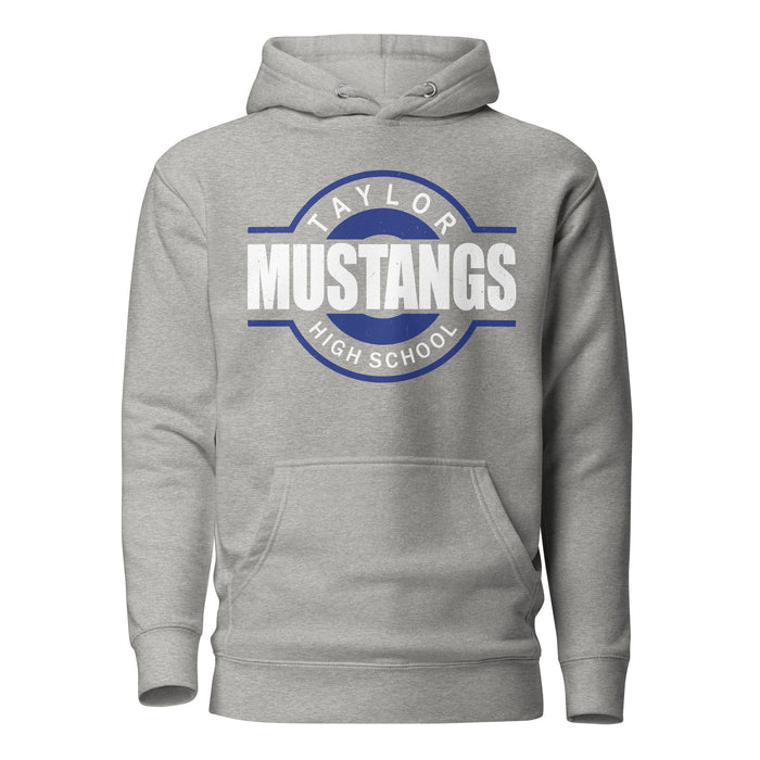 Taylor High School Mustangs Grey Premium Unisex Hoodie 011