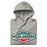 Neatly folded view of The Woodlands High School Highlanders Carbon Grey Premium Unisex Hoodie 009